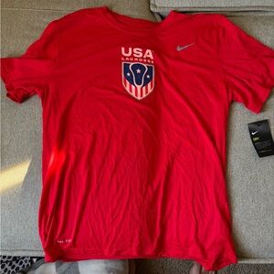 USA lacrosse Team Shirt XL Red
